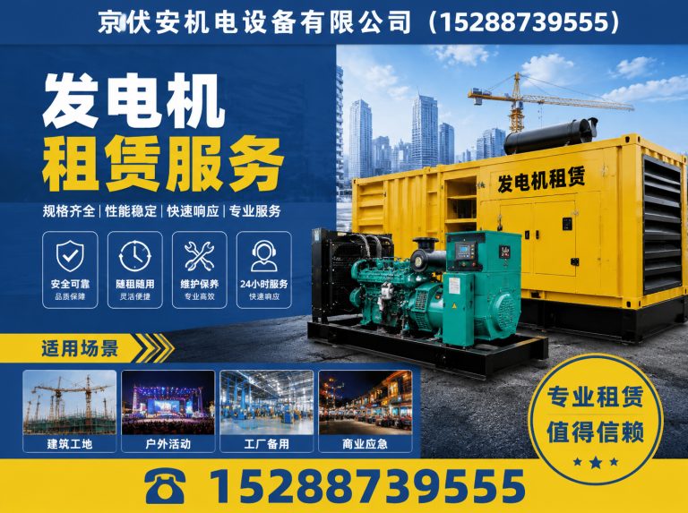 阜新发电机出租展示图
